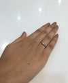 White Silver ring