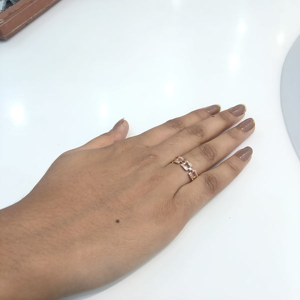 Rose gold Silver ring