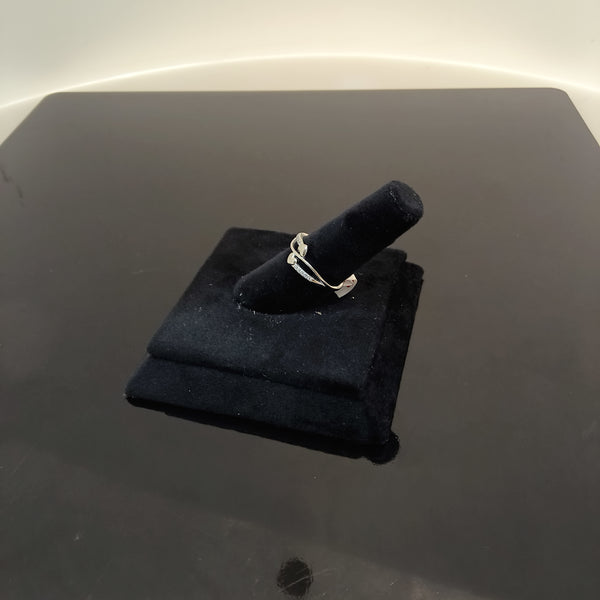 Double heart' shape silver ring