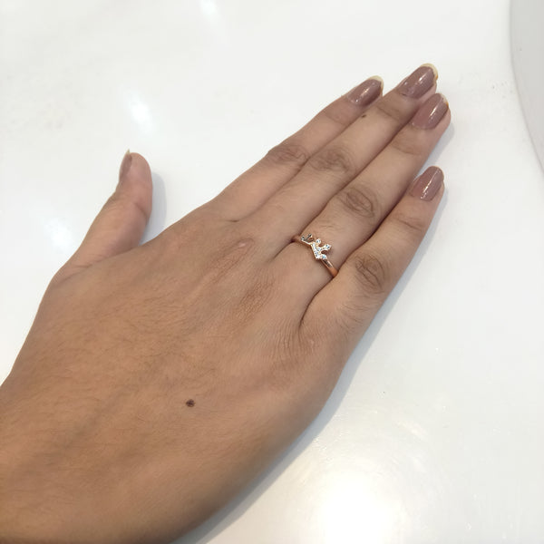Rose gold Silver ring