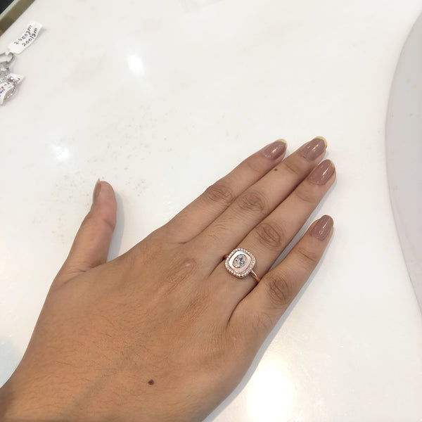 Rose gold 925 silver ring