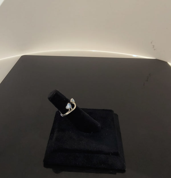 Silver ring with sky stone colour