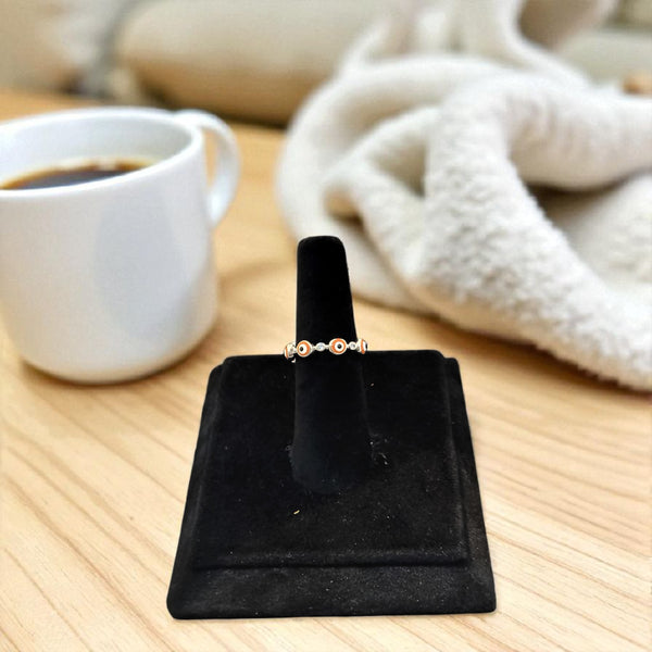 Evil eye silver ring