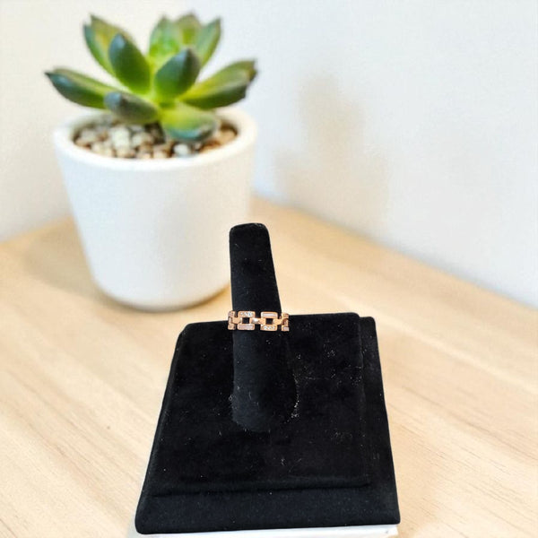 Rose gold Silver ring