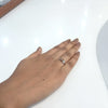 Flower design silver ring