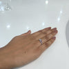 Heart and circle shape silver ring