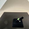 Silver ring with green stone