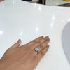Silver ring with flower design