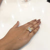 Sun flower design silver ring