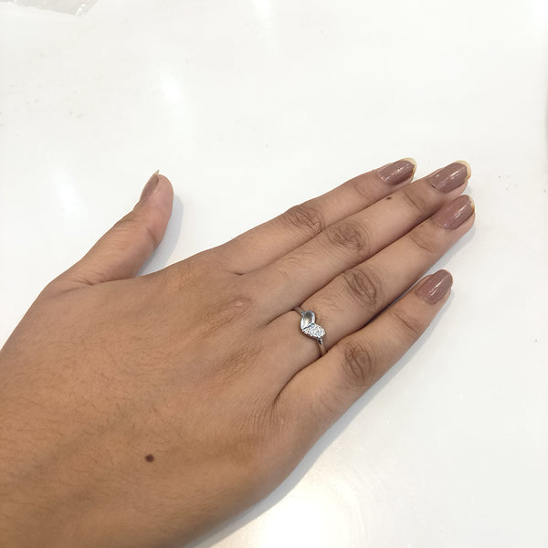 Heart shape ring silver ring
